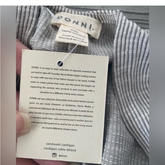 DONNI Ribbed Sweater Coat Cardigan - Picture 16 of 16